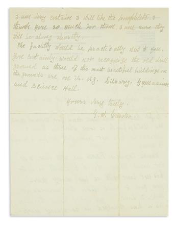 CARVER, GEORGE WASHINGTON. Two Autograph Letters Signed, G.W. Carver, to Grady Porter or Anderson S. Spann.
